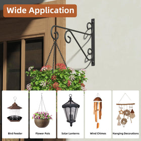 PROWORX wall-mounted plant hanger, 16 inch, sleek indoor display for pots.