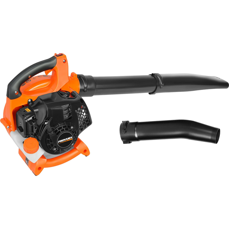 PROYAMA 26CC gas leaf blower front view shows compact design for easy handling