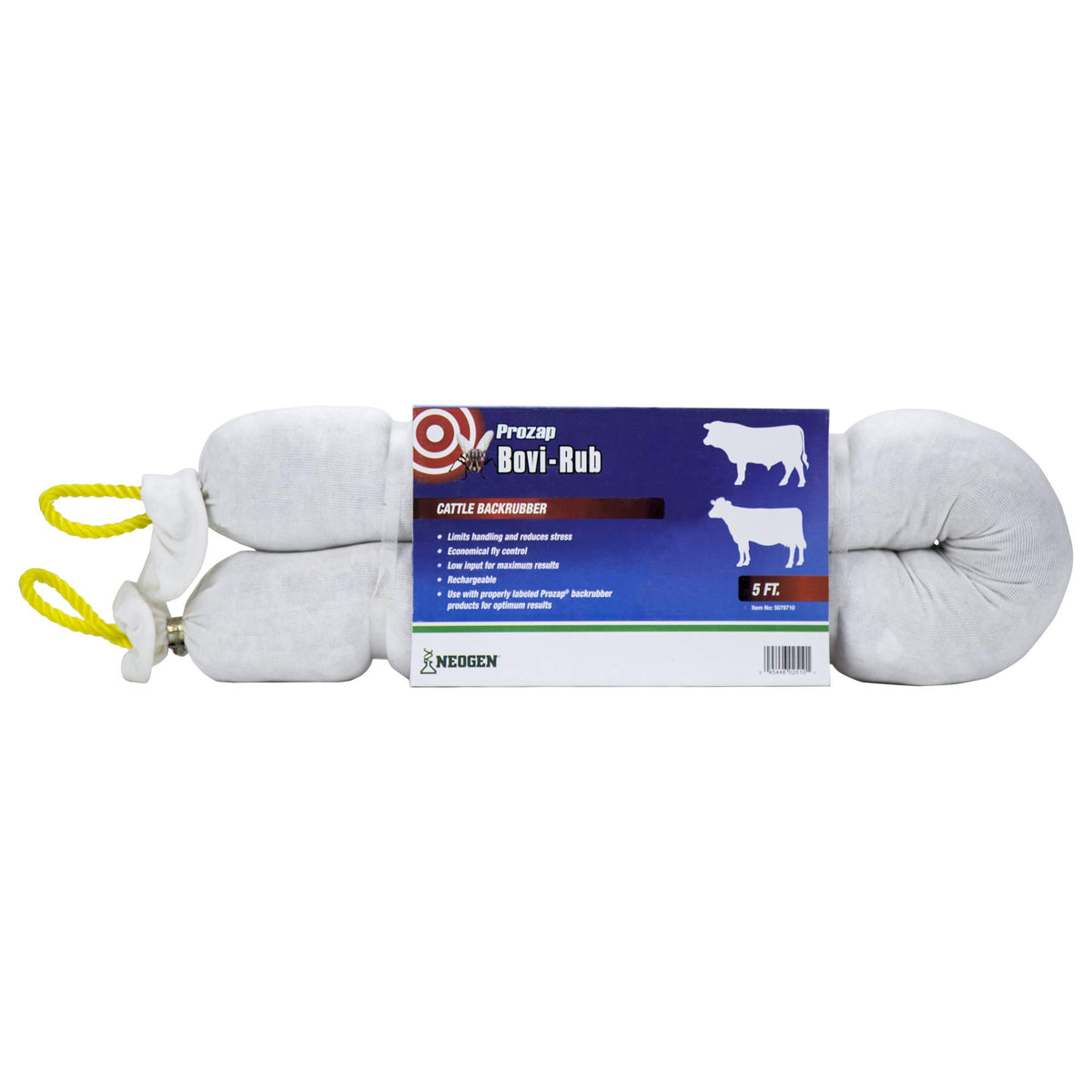 Prozap Bovi-Rub Backrubber 5ft enabling low-stress pest control on cattle.