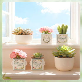 PrreDeACCE elegant wave-edge design enhances wedding or baby shower gifts.