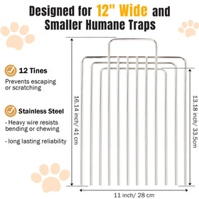 PrudoPex trap divider fits 12-inch wide cages for safer refilling and relocation.