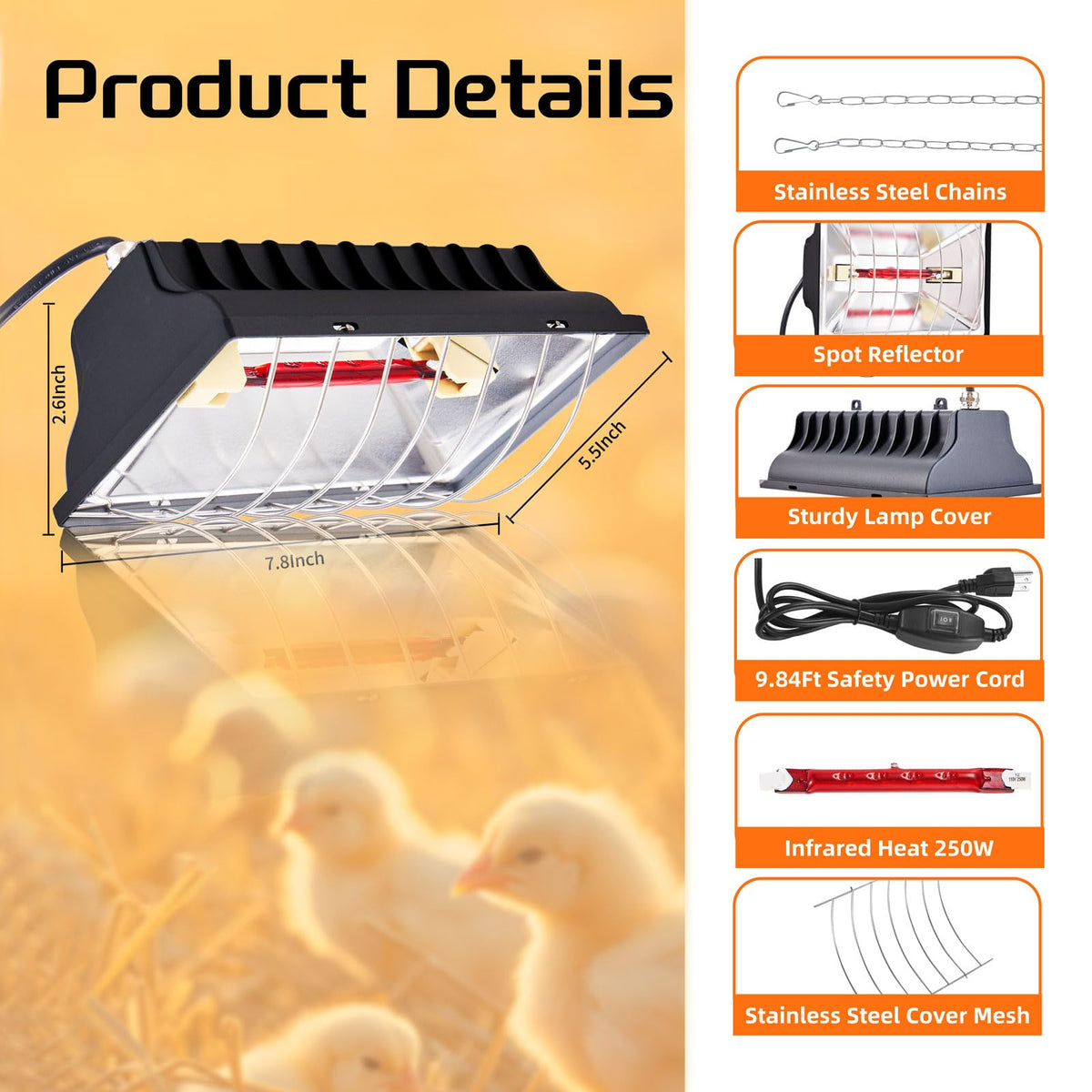 Prukbiar lamp ceramic base ensures solid insulation and durability