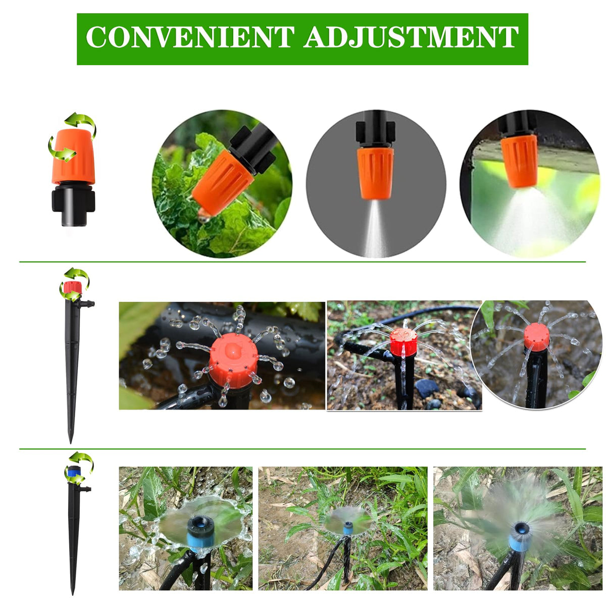 PRUNkuar dripper tees allow precise emitter placement.