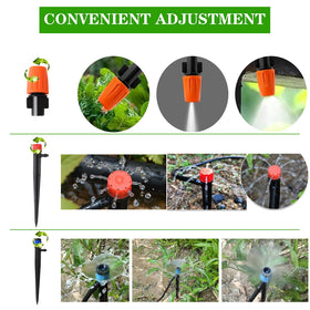 PRUNkuar dripper tees allow precise emitter placement.