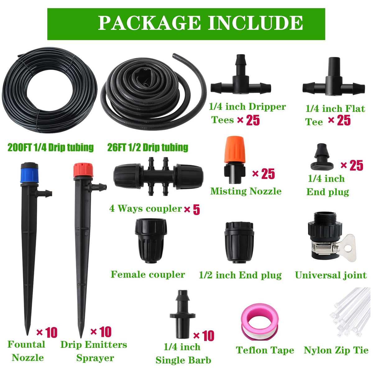 PRUNkuar quarter-inch tubing roll supports flexible layouts.