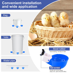 Psarnuk chicken waterer cups drill-bit-included makes setup simple