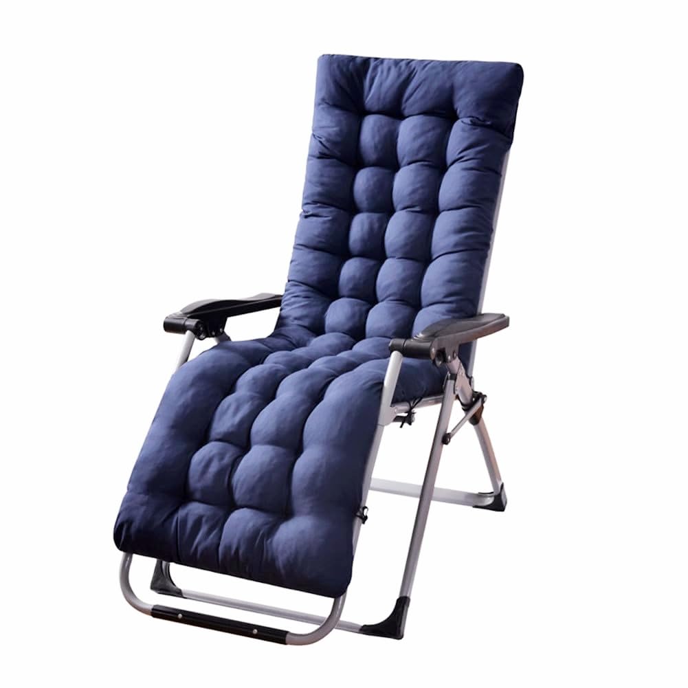 psmacra patio chaise lounger cushion in navy adds soft, breathable comfort outdoors