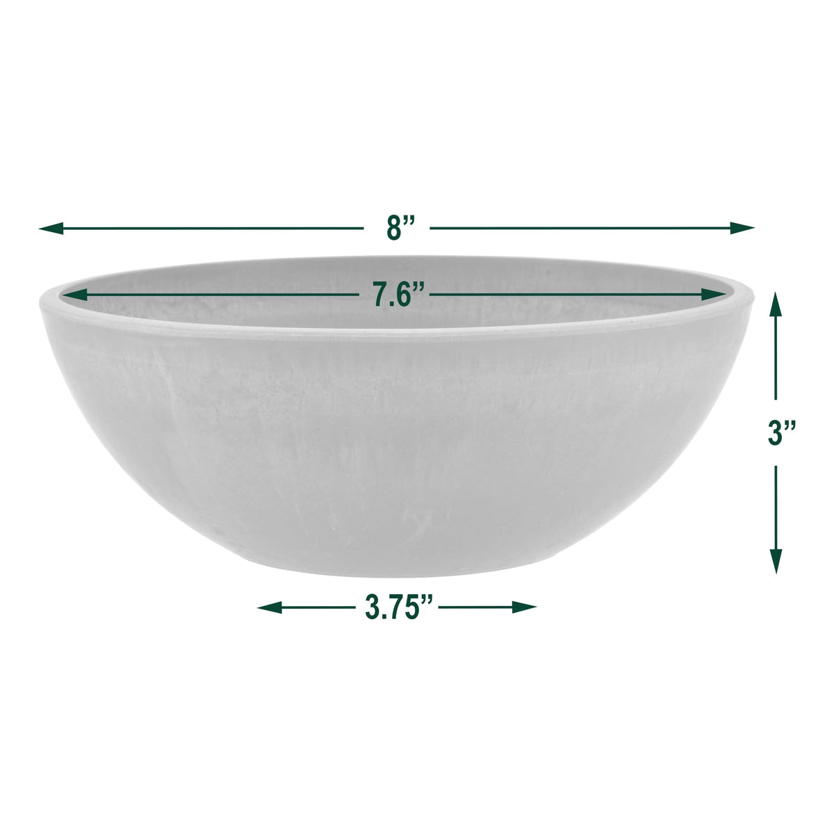PSW Garden Bowl 8-inch recycled-material finish with unique artisanal charm.