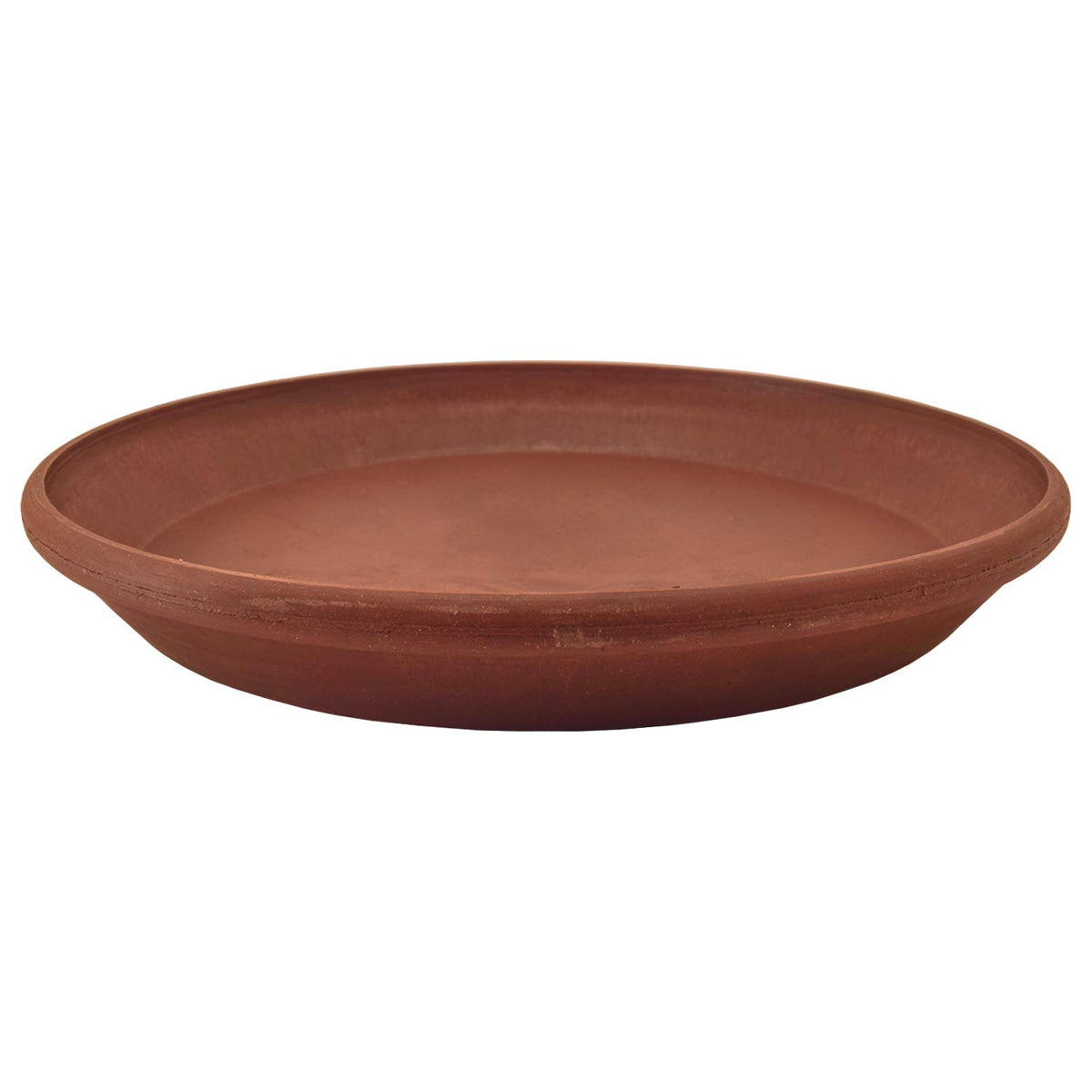 PSW Pot Collection 10-inch terra cotta saucer with drillable edge for customizable drainage.