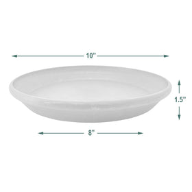 Close-up of drillable edge on PSW Pot Collection saucer.