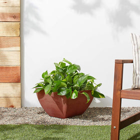 PSW Pot Collection square planter close-up finish, recycled material blend and unique texture.