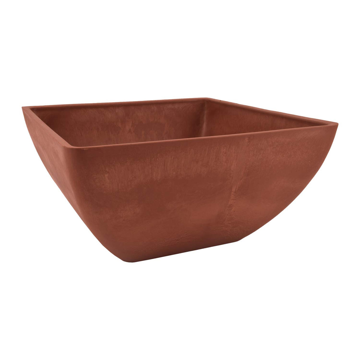 PSW Pot Collection Simplicity Square Planter, front view, lightweight and weather-resistant for patios.