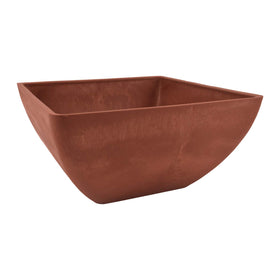 PSW Pot Collection Simplicity Square Planter, front view, lightweight and weather-resistant for patios.
