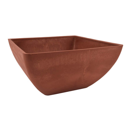 PSW Pot Collection Simplicity Square Planter, front view, lightweight and weather-resistant for patios.