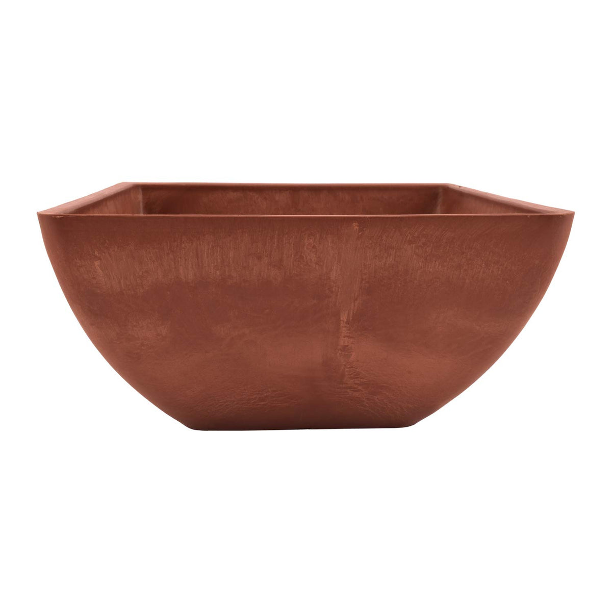 PSW Pot Collection Simplicity Square Planter, side angle, eco-friendly composite ideal for outdoor décor.