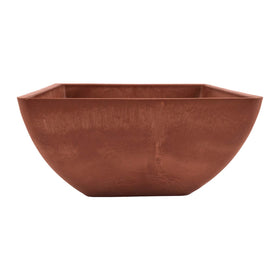 PSW Pot Collection Simplicity Square Planter, side angle, eco-friendly composite ideal for outdoor décor.