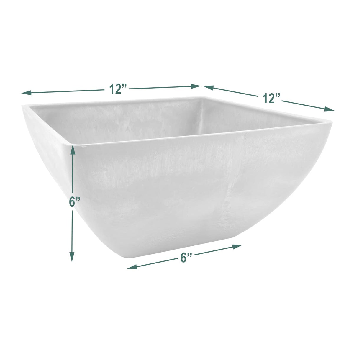 PSW Pot Collection square planter drillable drainage feature for overflow control.
