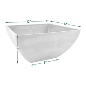PSW Pot Collection square planter drillable drainage feature for overflow control.