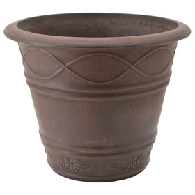PSW Western Weave Planter outdoor-ready finish resists weather.