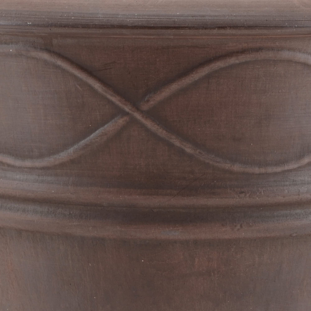 PSW Western Weave Planter with raised scroll details inspired by Old West.