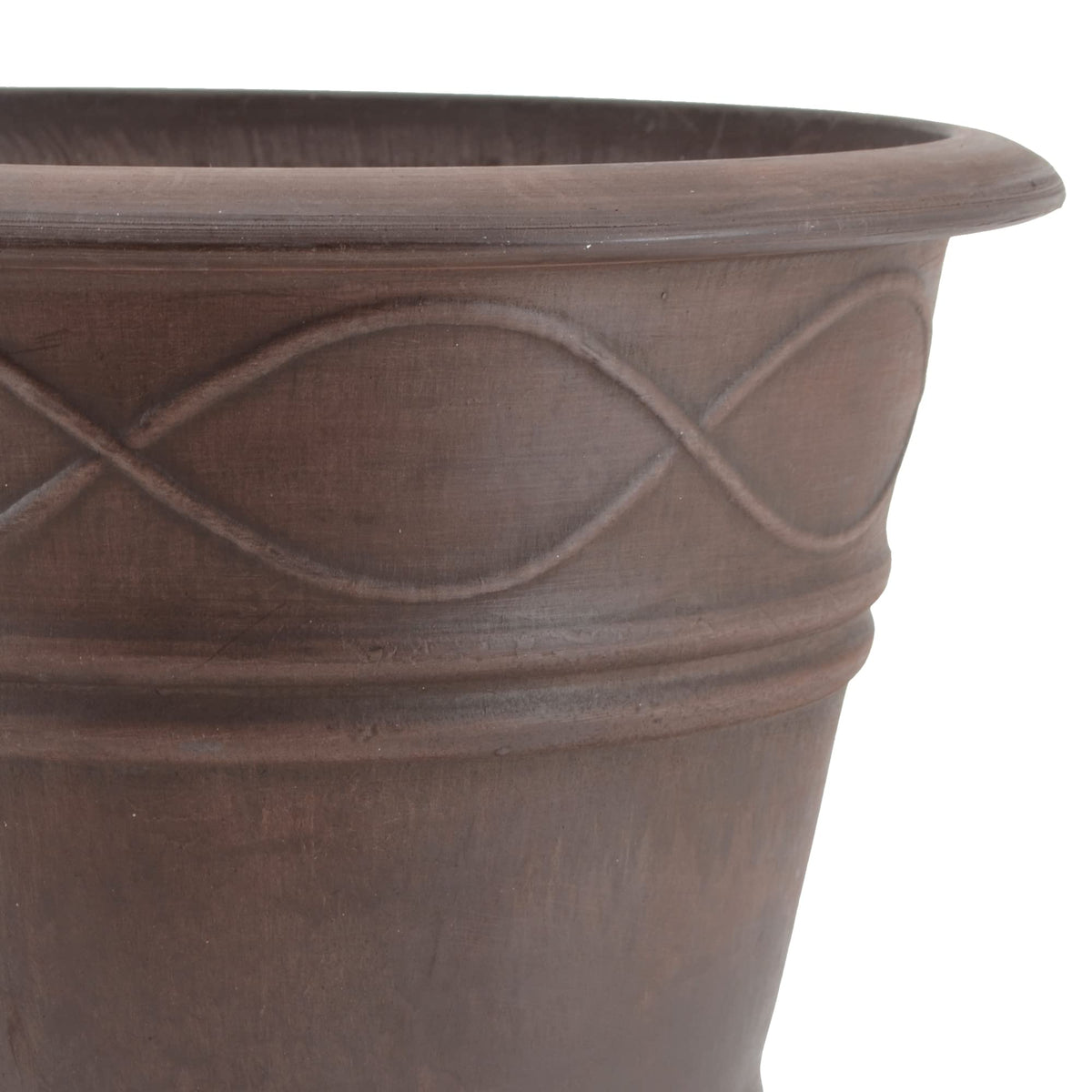 Unique texture highlights recycled materials used in the PSW pot.