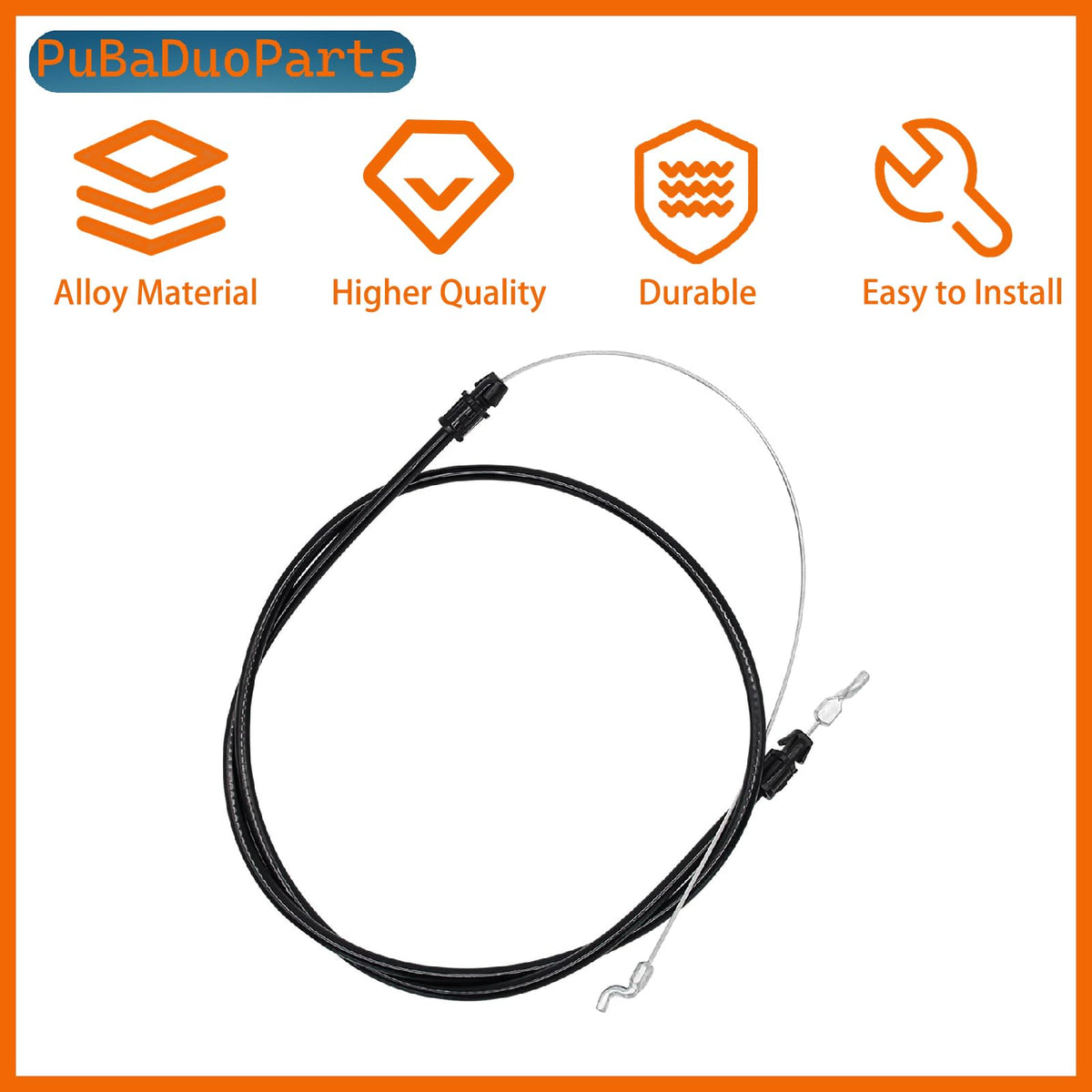 PuBaDuoParts weatherproof conduit protecting the blade control cable from wear