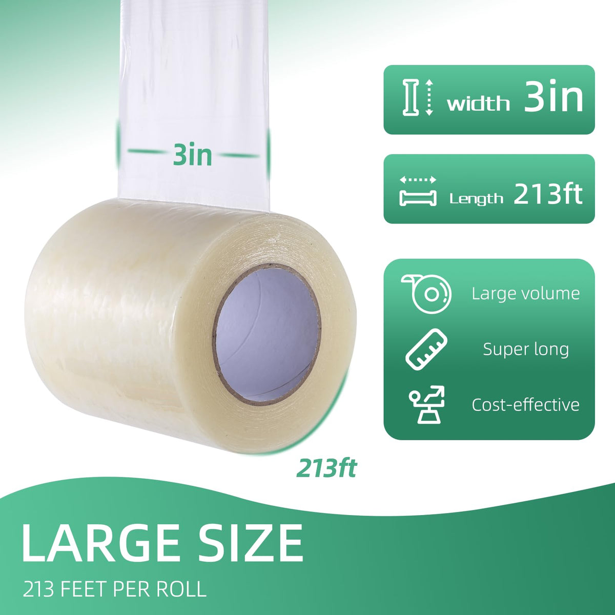 Pueatte clear greenhouse tape sealing seams to prevent leaks