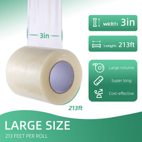 Pueatte clear greenhouse tape sealing seams to prevent leaks