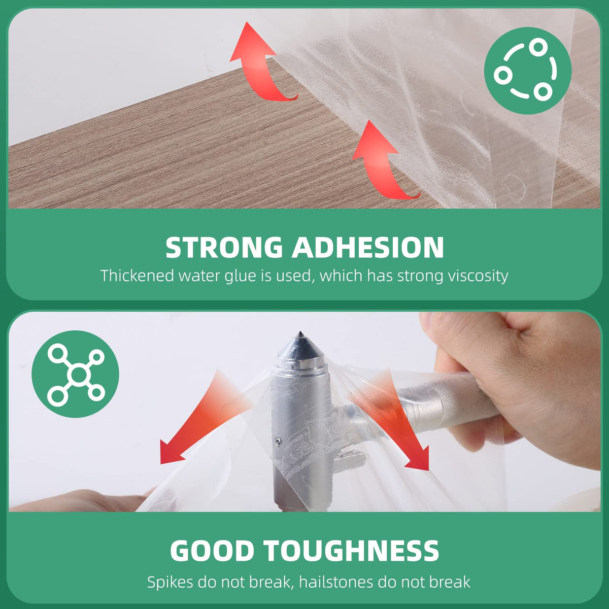 Pueatte UV-resistant greenhouse tape endures sun and cold for long-lasting repairs