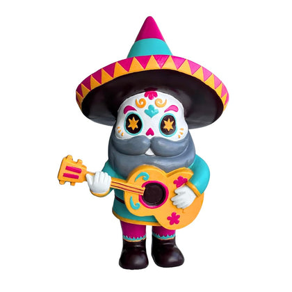 Pueblita El Mariachi garden gnome front view with vibrant resin finish for outdoor display.