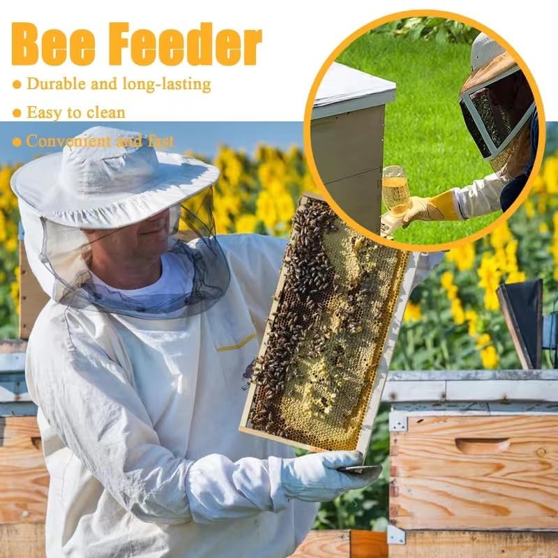 PUERDEAN bee feeder bottom clip detached for easy cleaning
