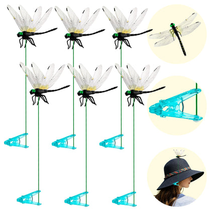 Puideon black dragonfly clip for hats adds outdoor charm and lifelike movement.