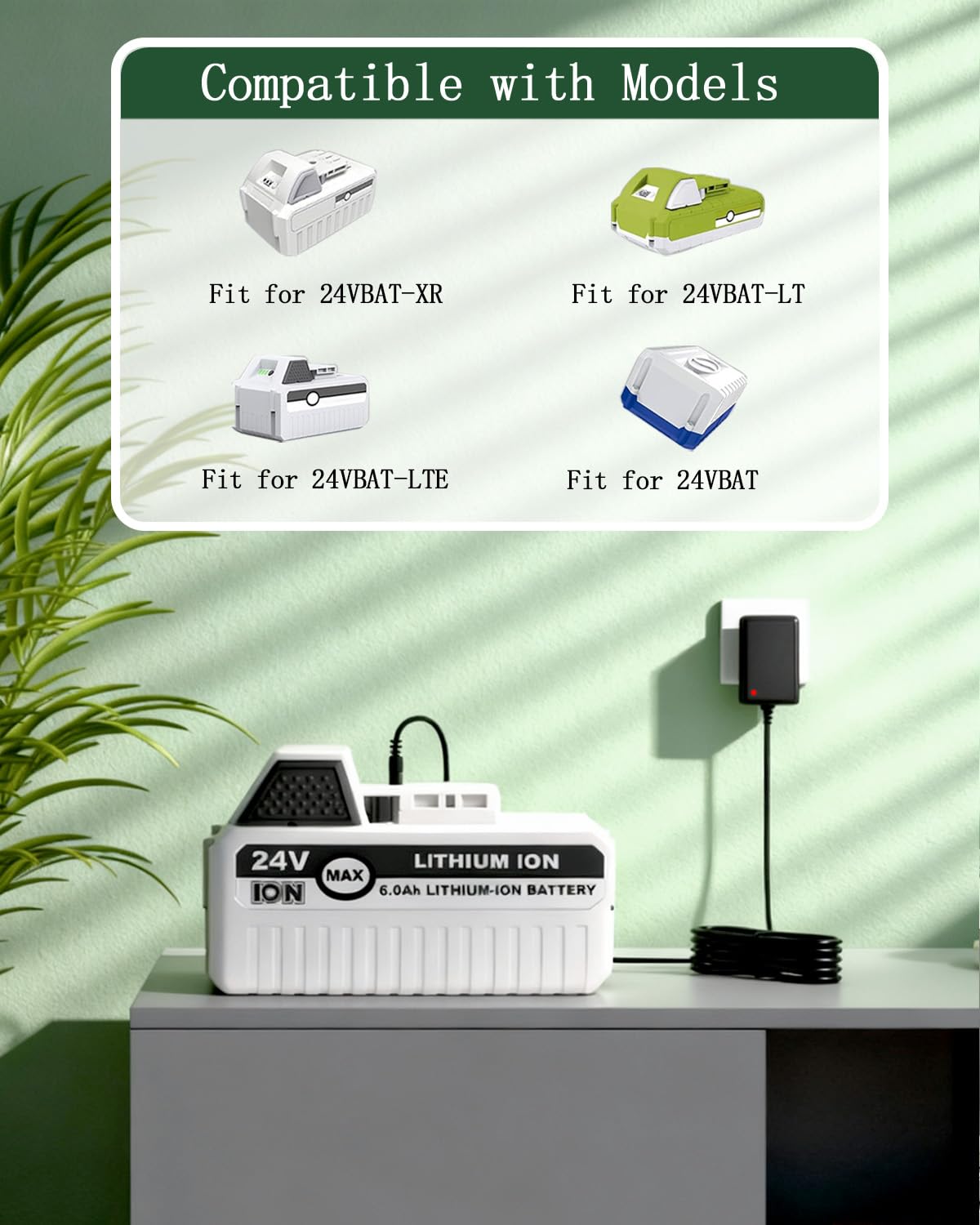 PUIMIT 24VCHRG-QC with a 6.5ft cable for flexible charging placement
