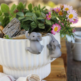 Pujipu funny pot hugger enhances indoor or fence planters with whimsy.