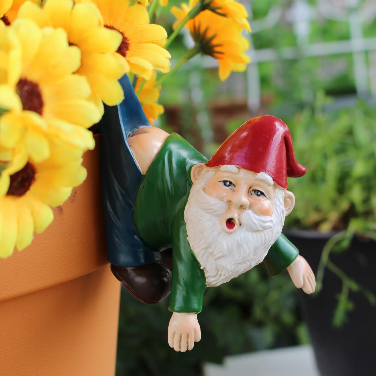 Pujipu funny pot huggers for planters brighten porches and balconies