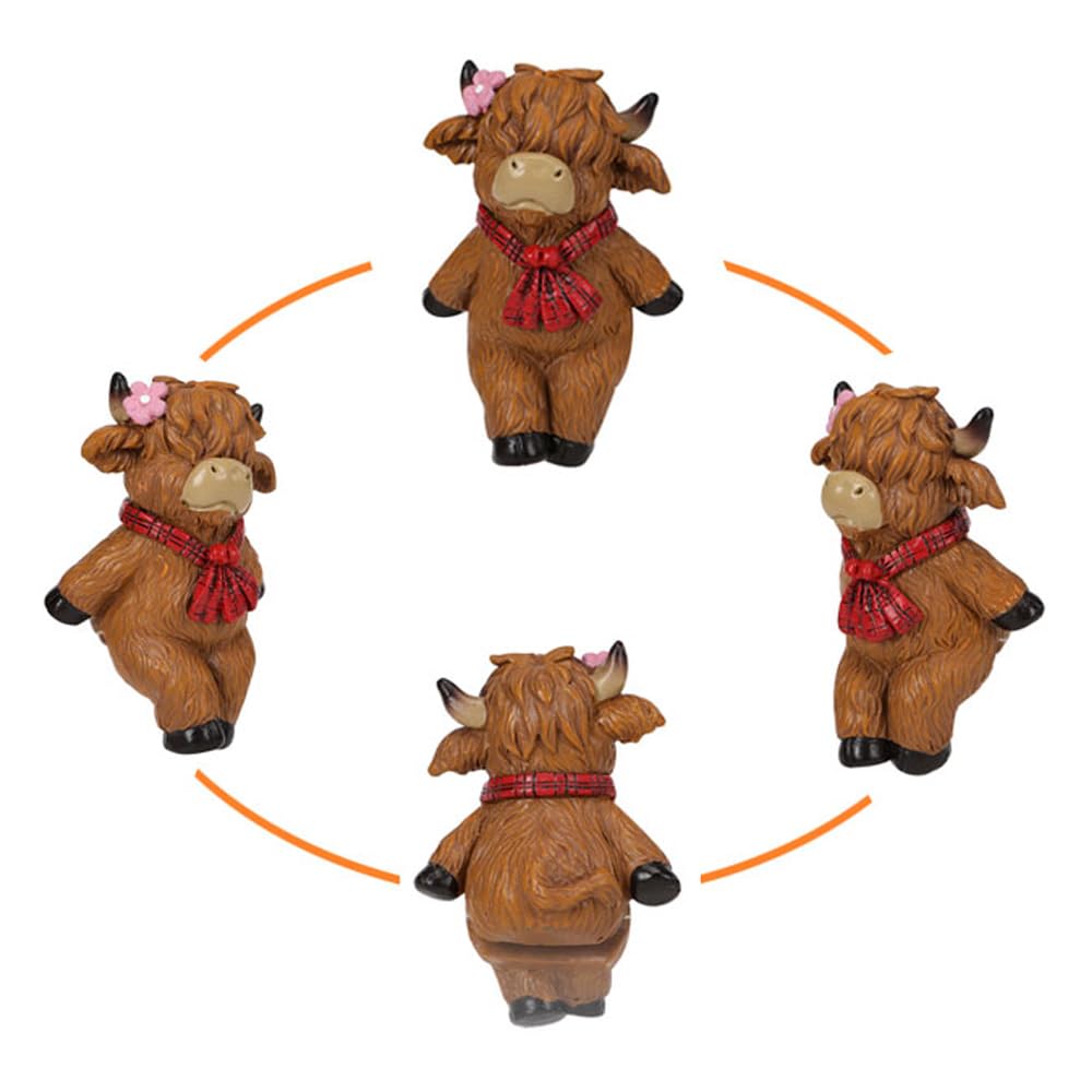 Pujipu Highland Cow indoor-outdoor decor for versatile display