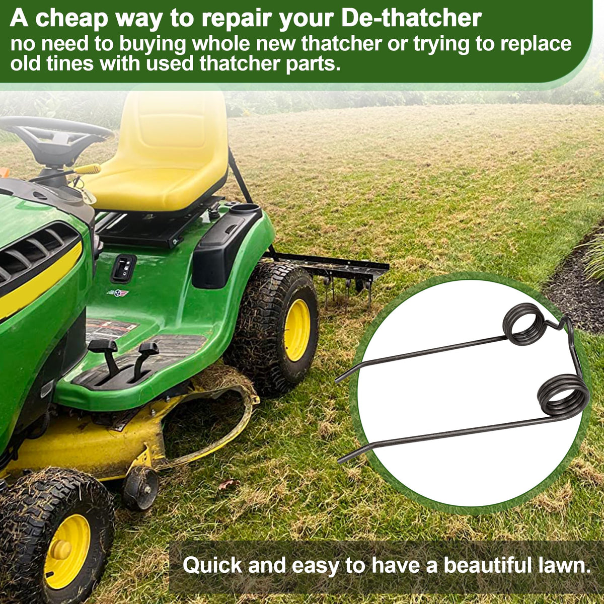 8-pack Pulems replacement tines for reliable dethatching parts