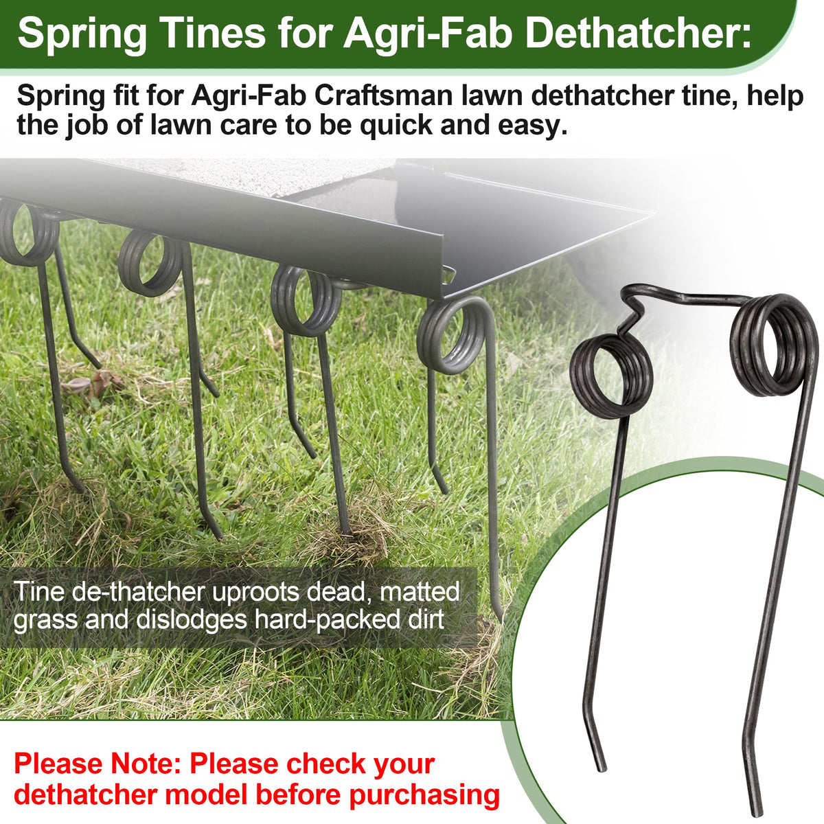 Easy installation of Pulems dethatcher tine replacement