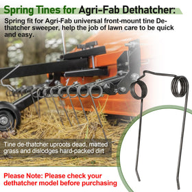 Pulems dethatcher tine compatibility with Agri-Fab front-mount models for easy swap