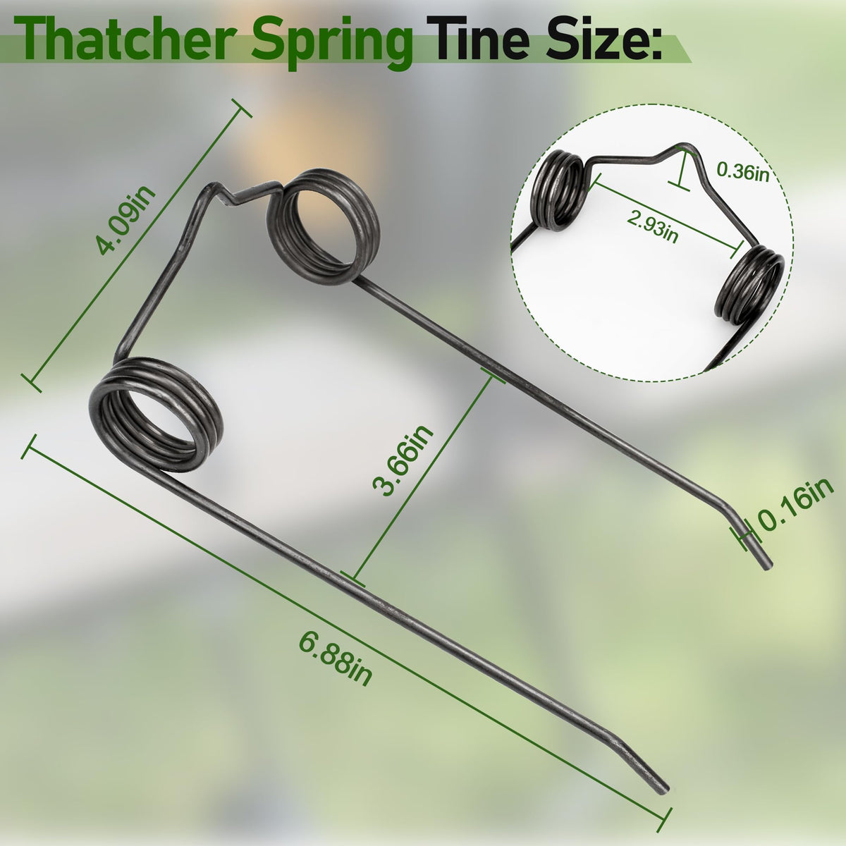 Pulems dethatcher tine installation guide shows quick replacement steps