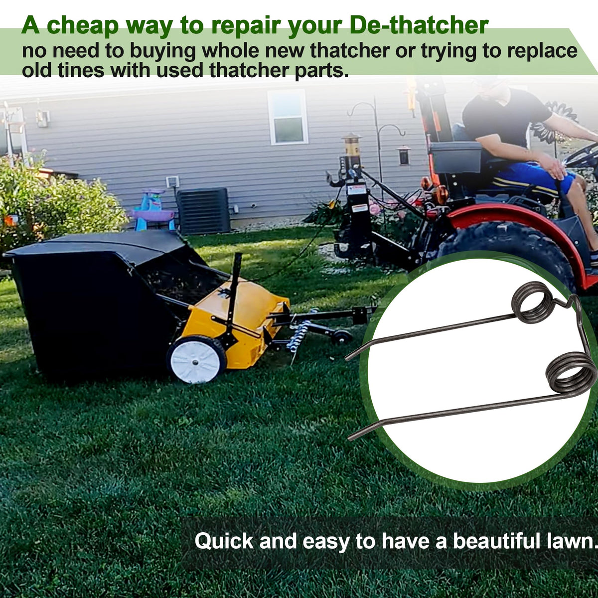Pulems eight-pack dethatcher tines ready for immediate use