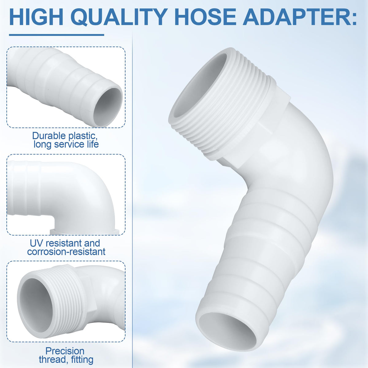 Pulems durable plastic construction offers long service life in outdoor pool environments.