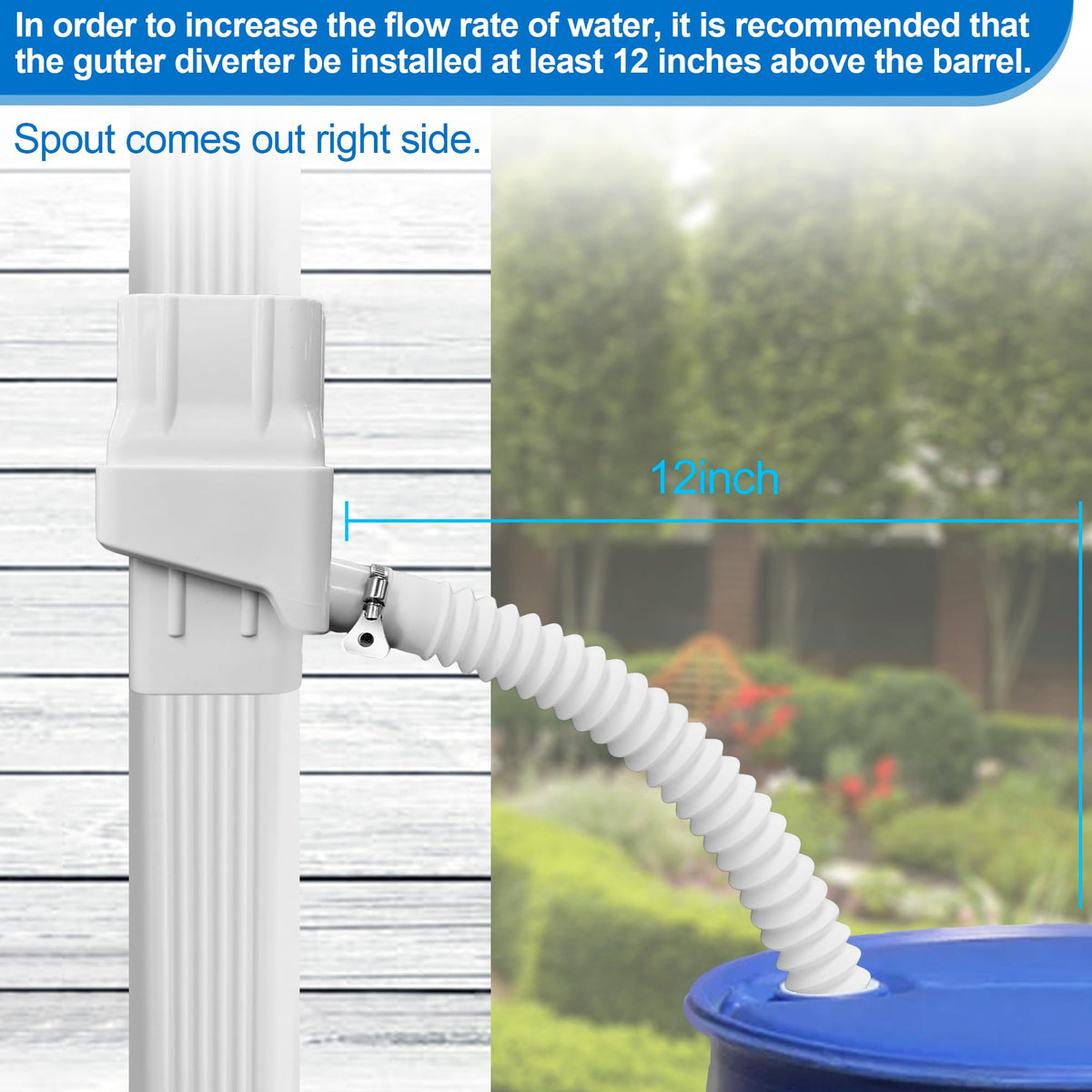 Pulems screws included for quick diverter installation on standard downspouts