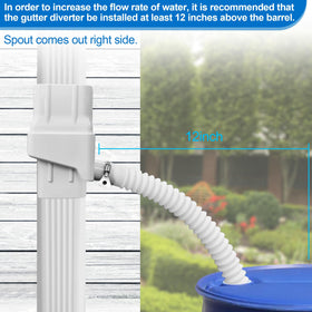 Pulems screws included for quick diverter installation on standard downspouts