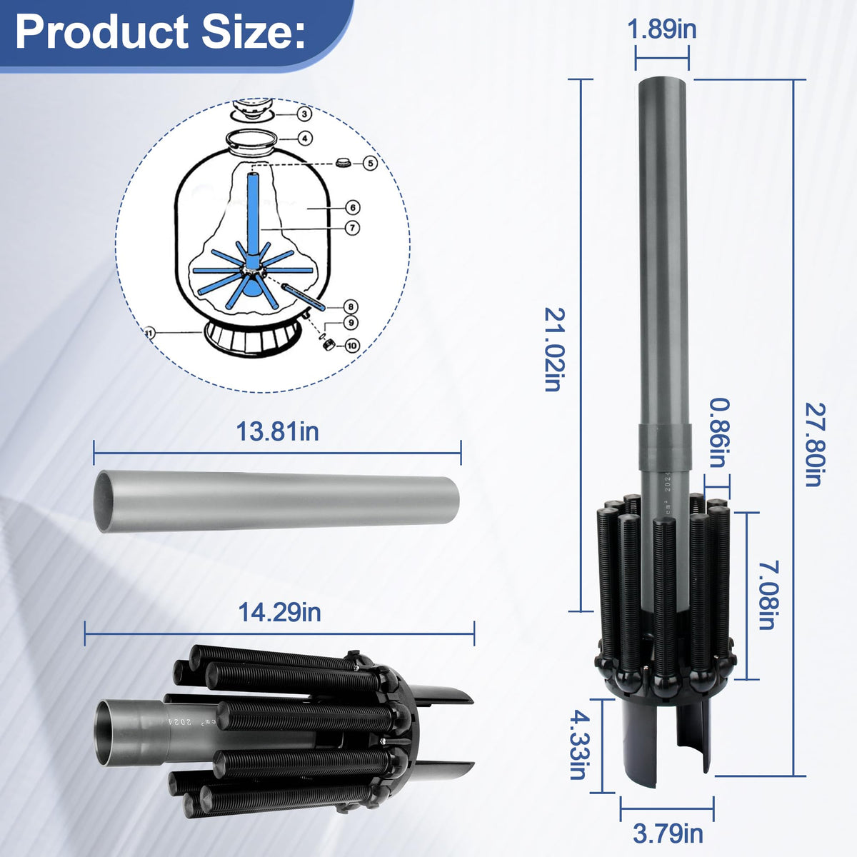Pulems SX244DA lateral works with Hayward S244T for reliable replacement.