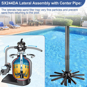 Pulems SX244DA center pipe interior view highlights durable plastic construction.