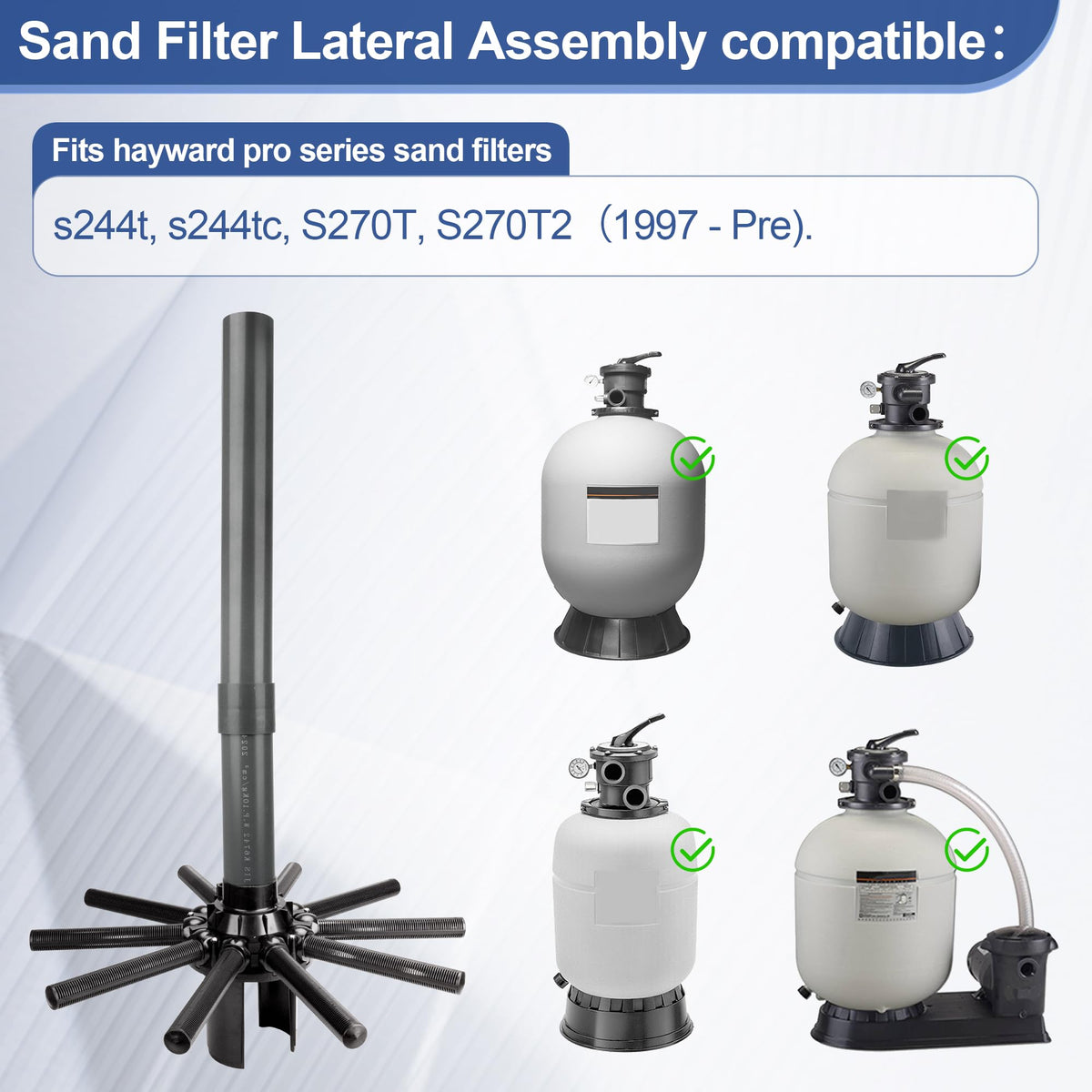 Pulems SX244DA fits S270T series for versatile pool maintenance.