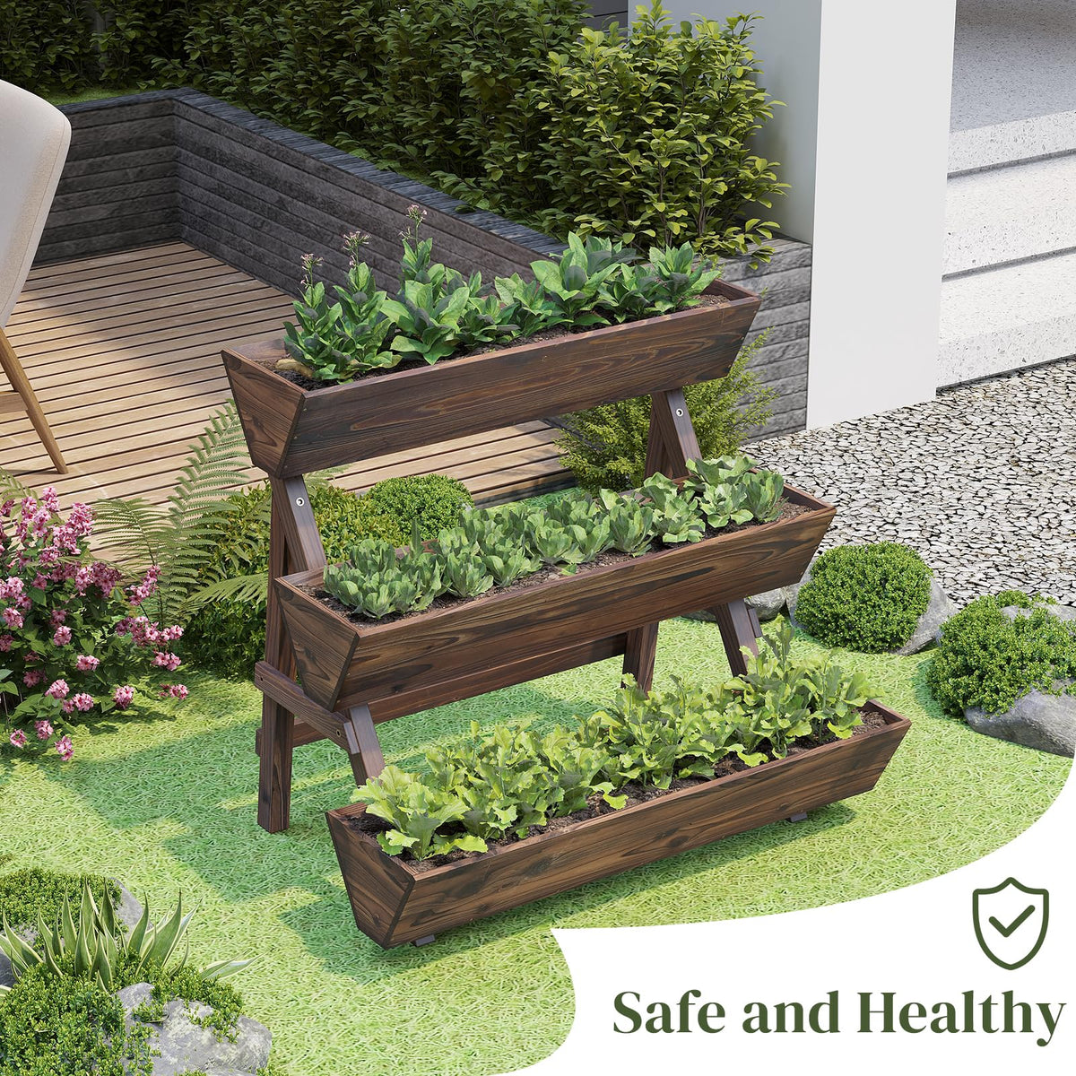 Pulijiaju drainage holes bottom tiers prevent water buildup and support healthy roots.