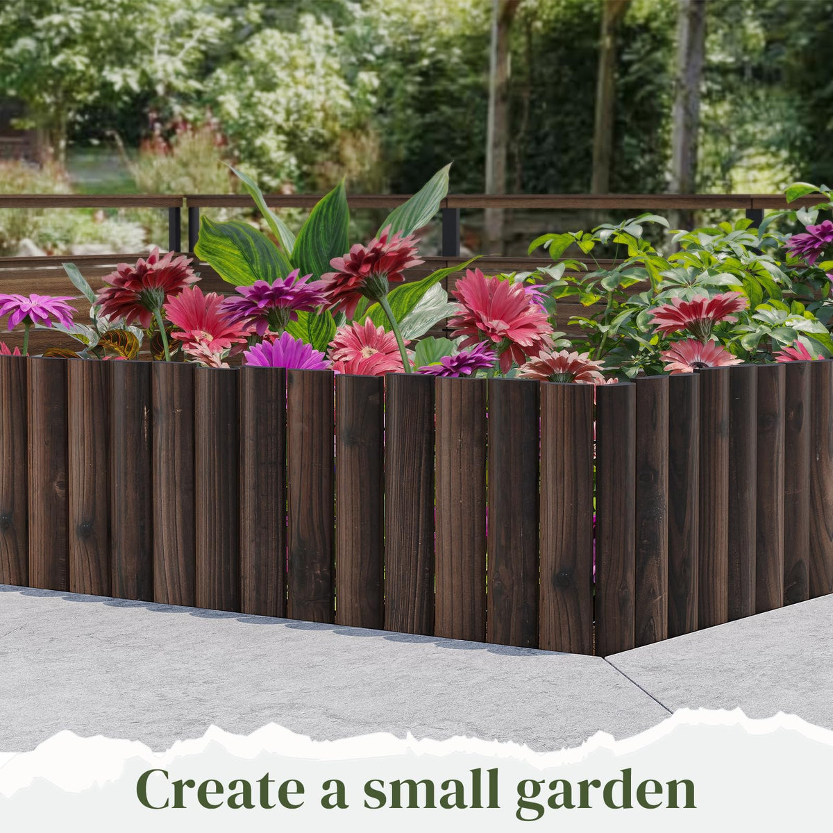PULIJIAJU edging hammered into ground shows easy installation