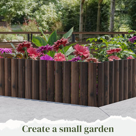 PULIJIAJU edging hammered into ground shows easy installation